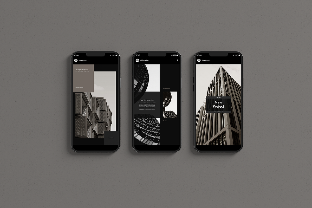 Corvus Architecture Instagram Pack, a Social Media Template by SlideStation (Photo 5 of 10)