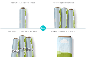 Fabric Display Mockups For Canva