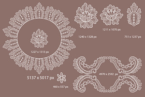 Lace Seamless Ribbons, Frames.