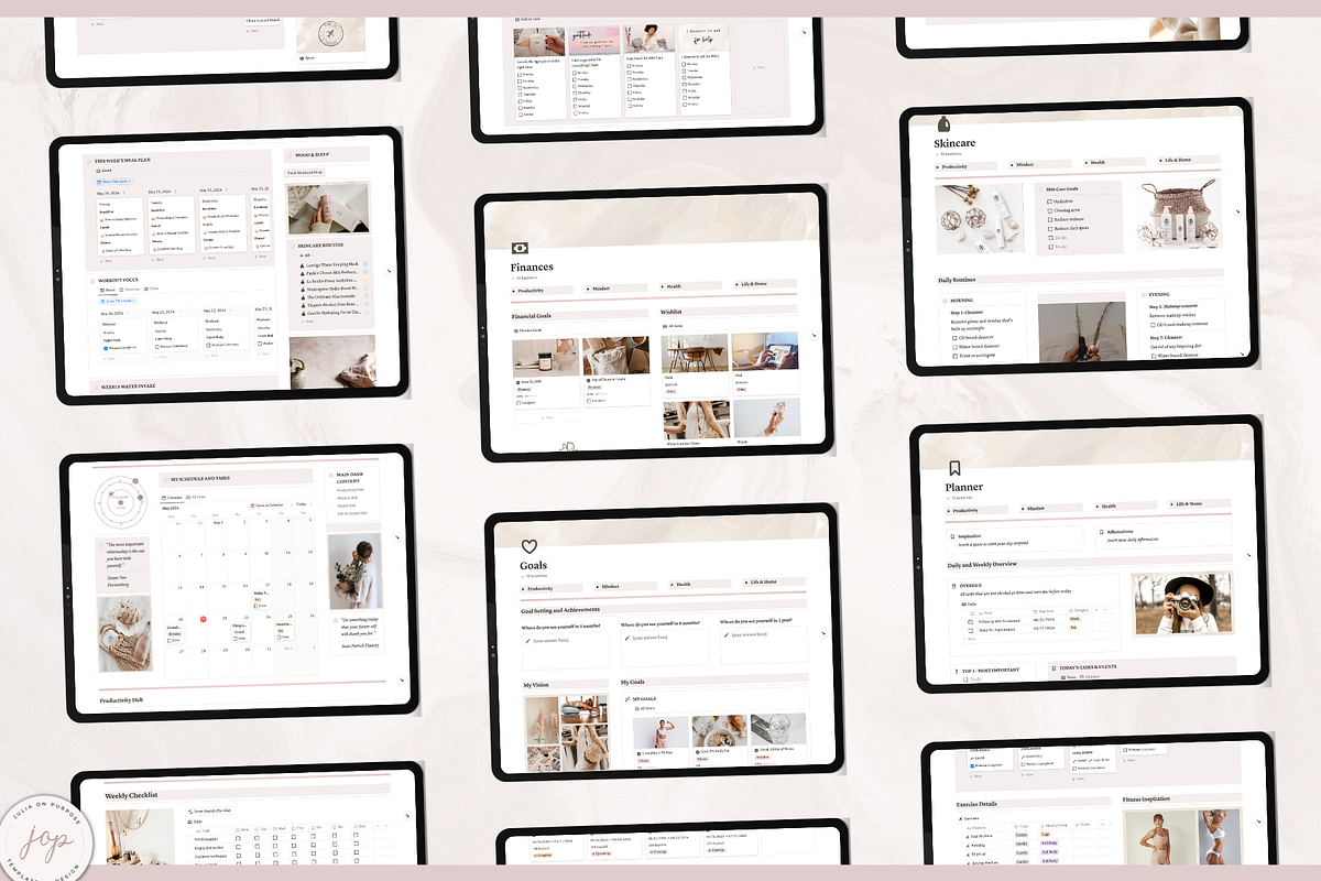 Notion PLR Template Life Planner, a Templates & Theme by Julia On Purpose (Photo 8 of 10)