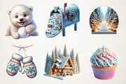Festive Winter Wonderland Set, an Illustration by RobertsArt (Thumbnail 2 of 7)
