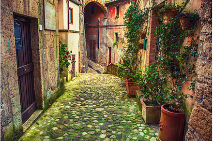 Sorano city street, an Architecture Photo by Nature and travel