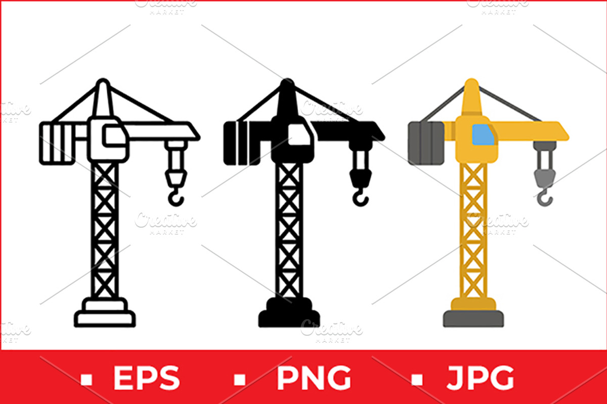 Construction Crane Vector Art, a Solid Icon by Artonix (Photo 1 of 2)