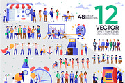 Office Team Flat Scenes, a Websites & App Template by PavelVinnik (Thumbnail 1 of 3)