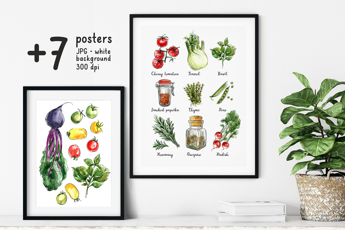 Food watercolor. Vegetables, a Food Illustration by irina.vaneeva (Photo 23 of 25)