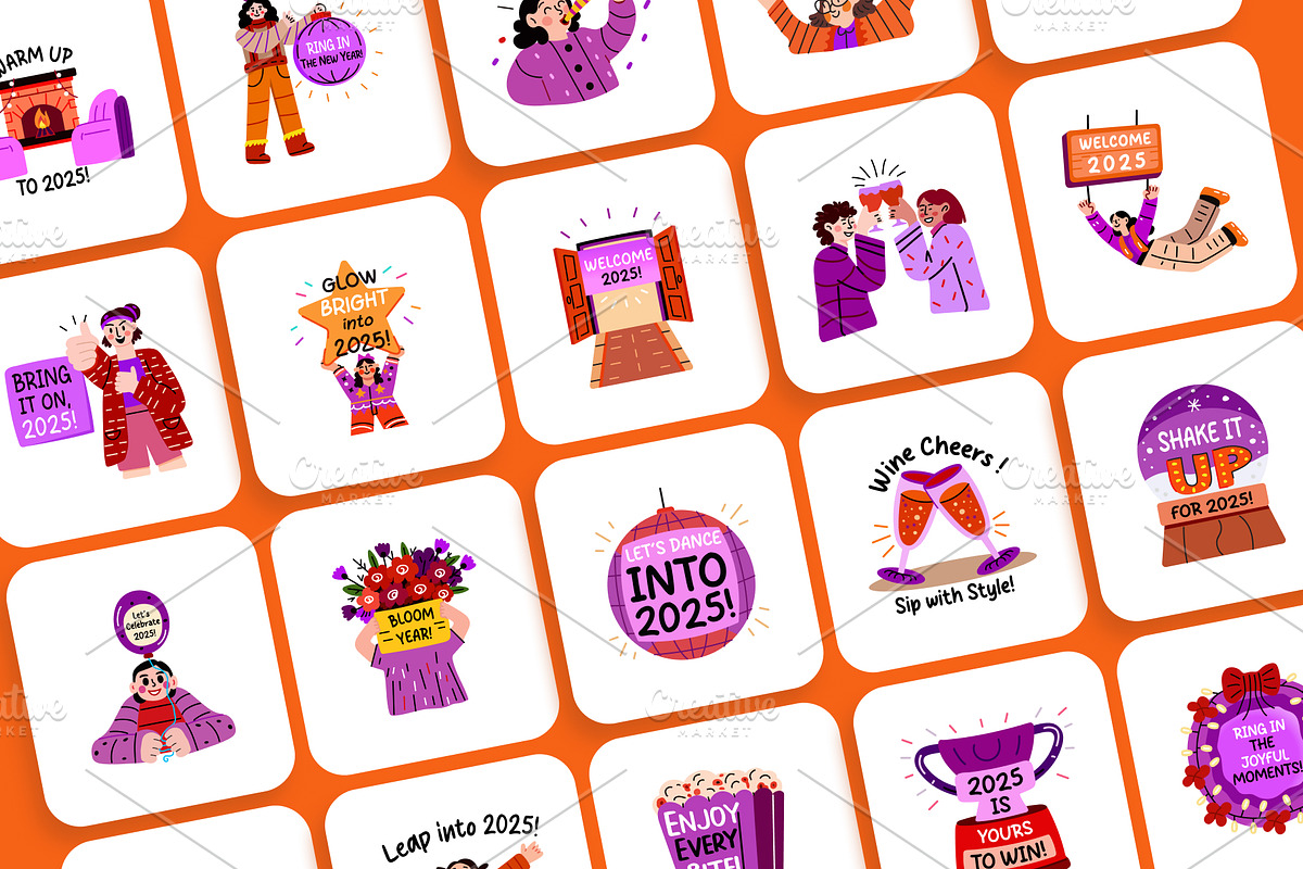 Animated New Year Stickers, an Emoji Icon by Creative Stall (Photo 4 of 5)