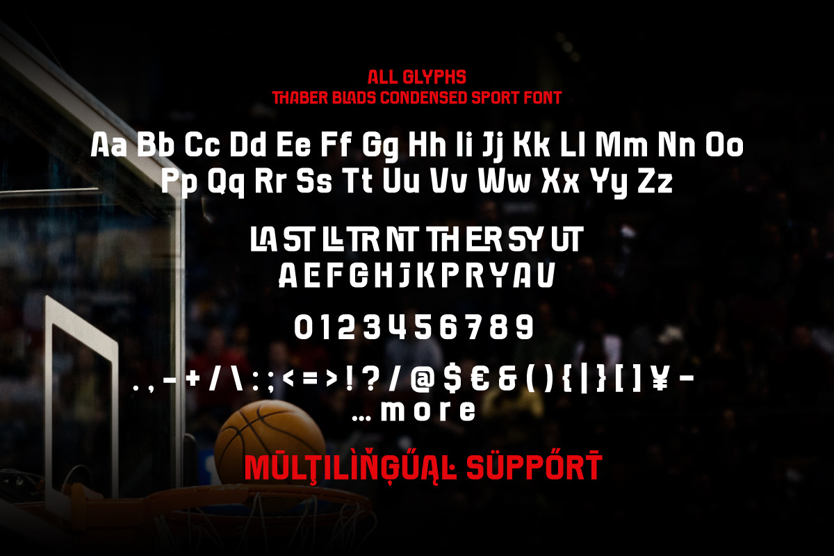 Thaber Blads - Condensed Sport Font, a Sans Serif Font by twinstd (Photo 10 of 10)