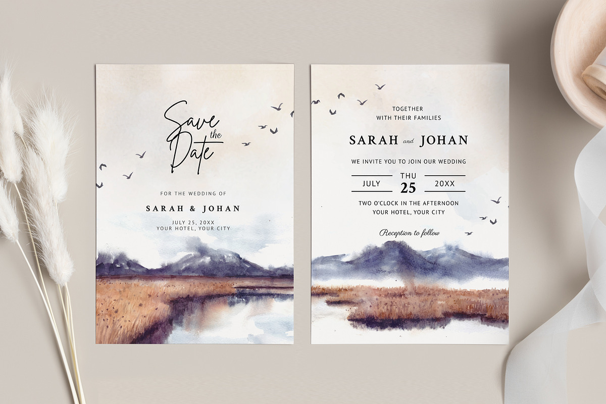 Watercolor Savannah & Landscapes, an Illustration by Yorda Studio (Photo 5 of 12)