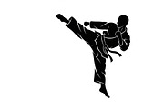 Dynamic martial arts kick silhouette, a Graphic by Amazin_art (Thumbnail 32 of 36)
