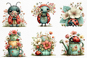 Whimsical Ladybug Spring Set Clipart, an Illustration by Craft Nest (Thumbnail 5 of 12)