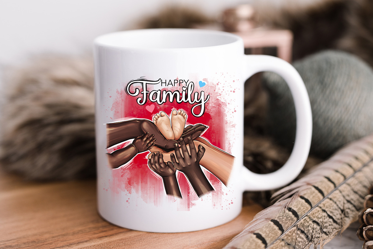 Family Clipart, Mom, Dad and kids, a Person Illustration by Elenbushe (Photo 4 of 6)