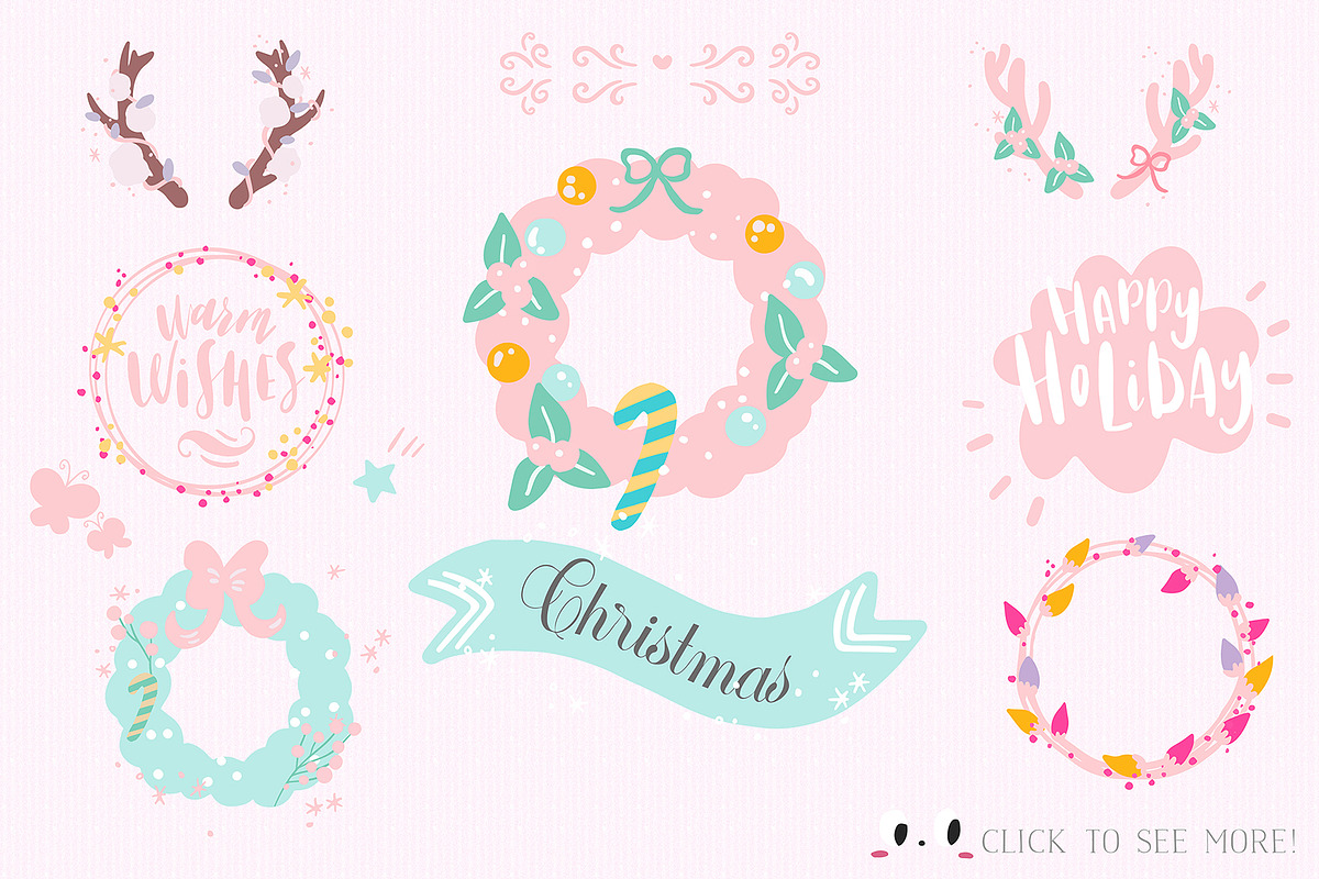 Christmas is Pink! Holiday Toolkit, an Animal Illustration by Paperly Studio (Photo 4 of 7)