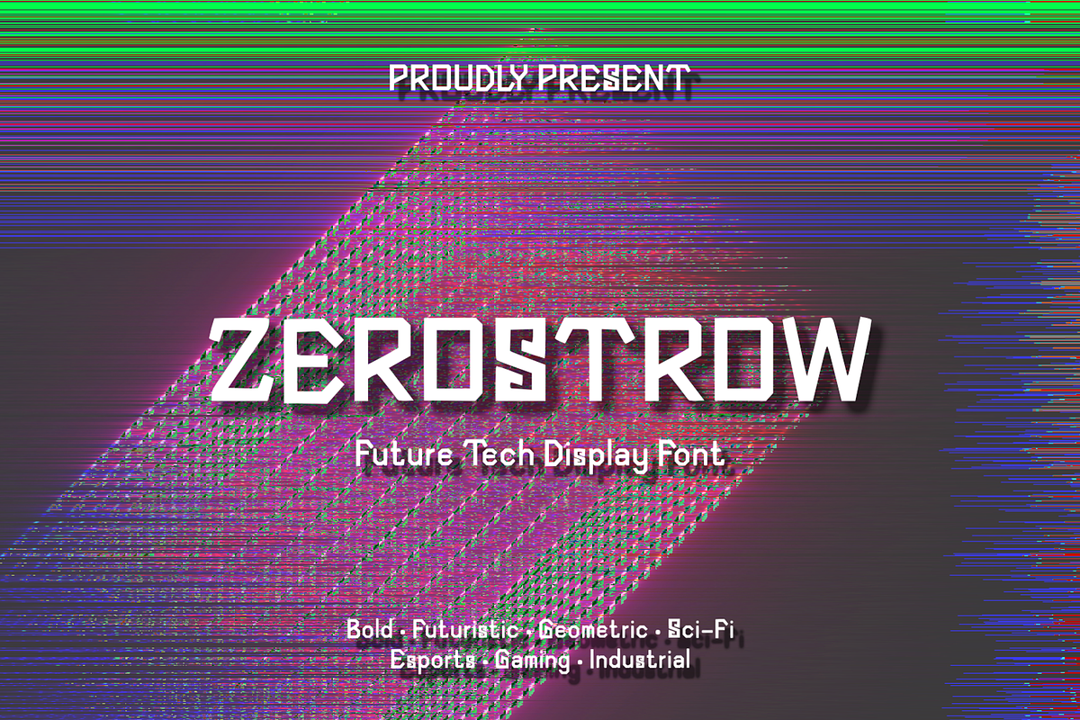 Zerostrow Futuristic Display, a Sans Serif Font by mesuka (Photo 1 of 8)