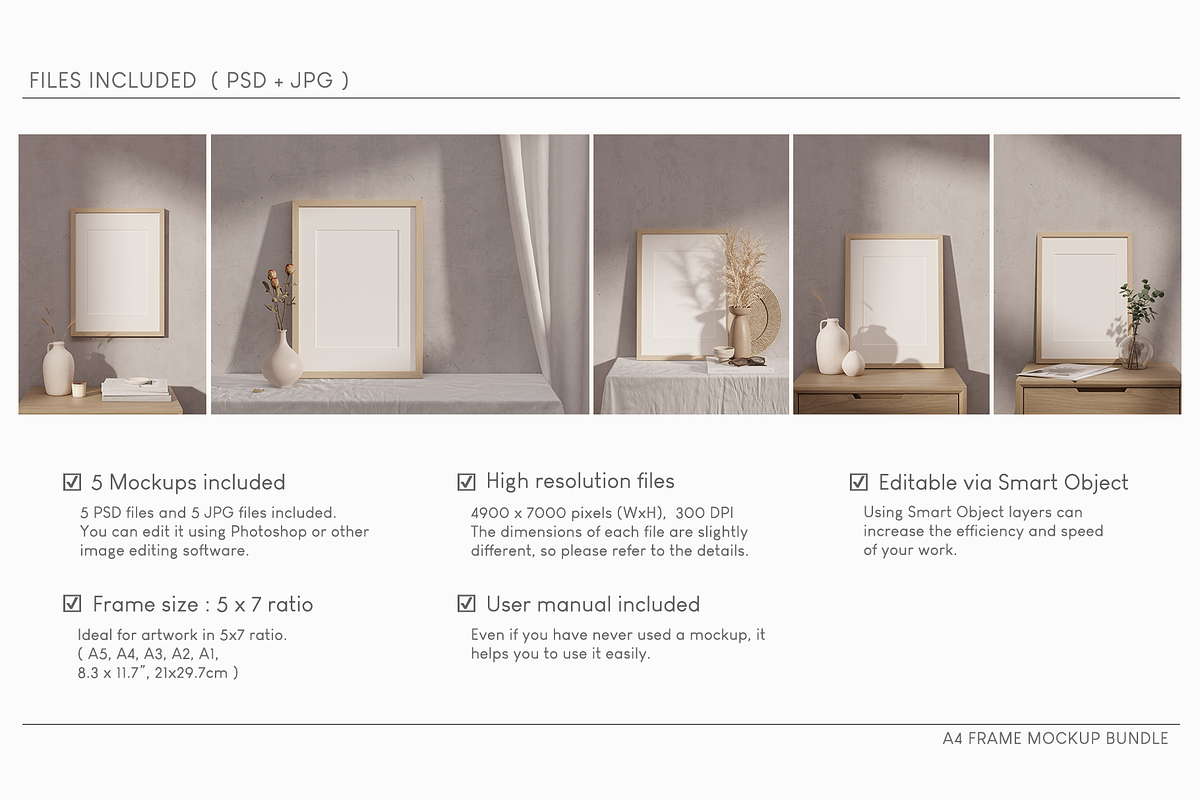 Artwork Frame Mockup Bundle Vol 2, a Print Template by Lelu Art Design (Photo 2 of 8)