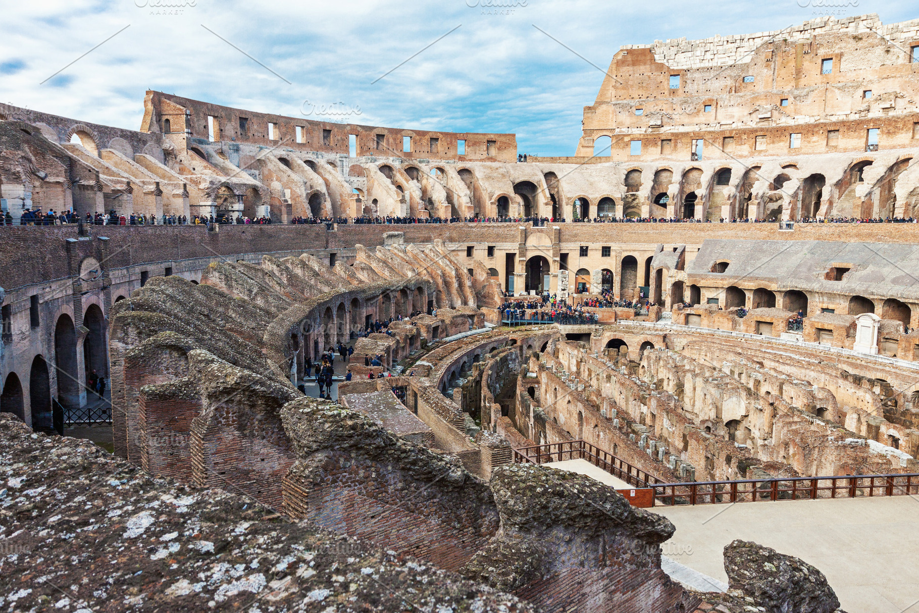 Interior of Colosseum in Rome, an Architecture Photo by BOOCYS