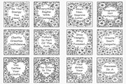 Floral Affirmation Coloring Pages, a Print Template by Lamia Emad (Thumbnail 4 of 4)