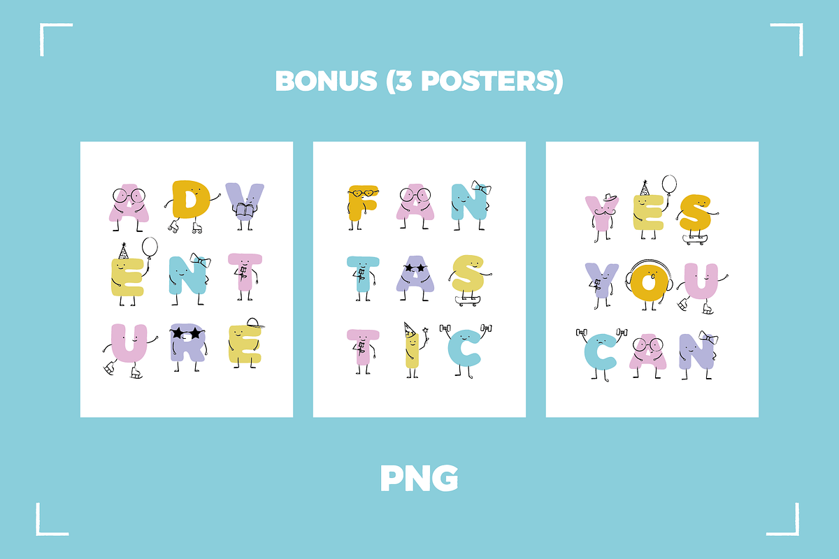 ABC POSTER for KIDS (+ 3 BONUSES), an Education Illustration by Bonfloret Studio (Photo 2 of 7)