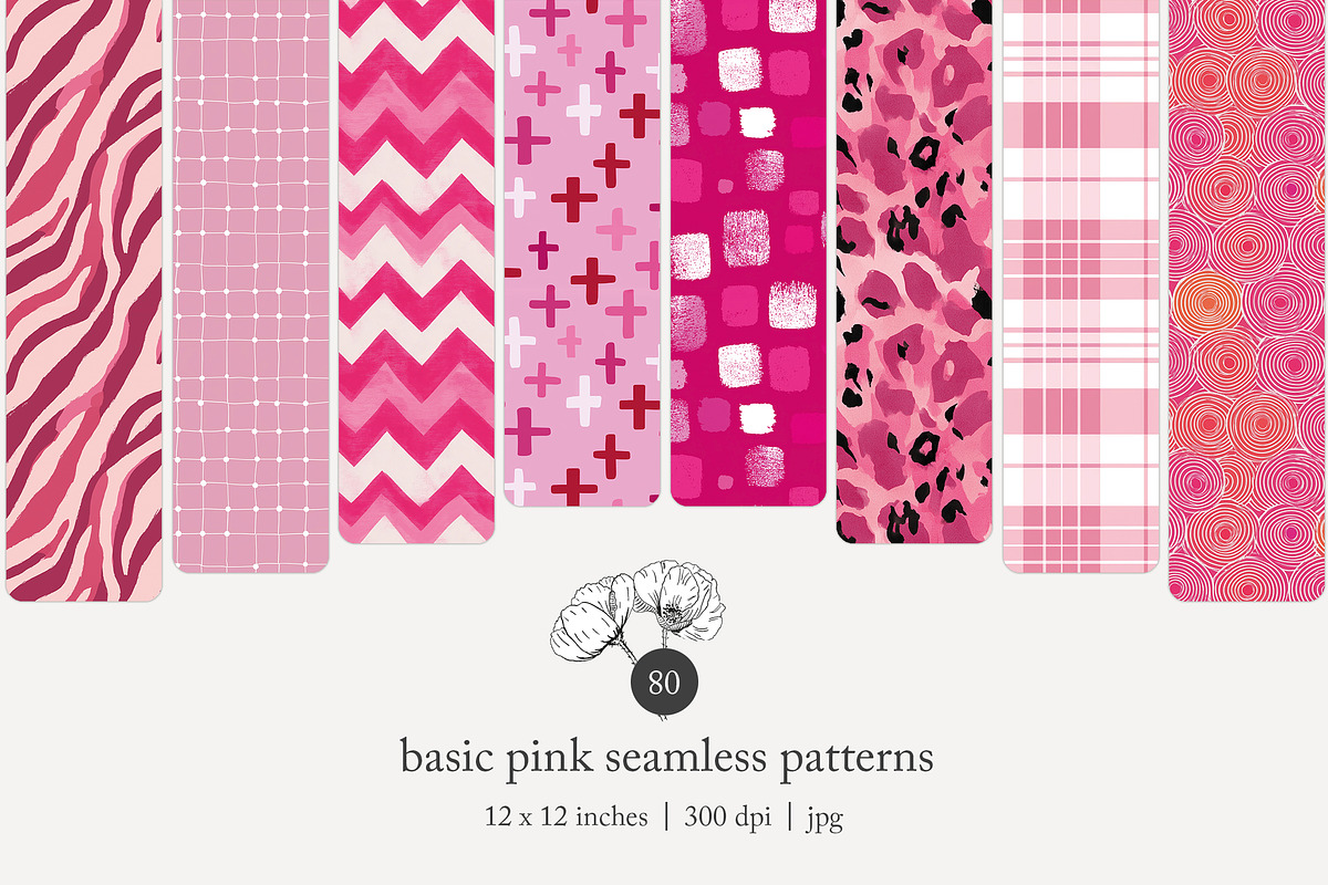 80 pink geometric seamless pattern, a Pattern Graphic by Poppy Lane Studio (Photo 1 of 11)