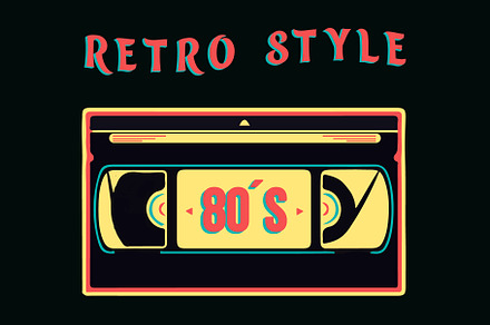 Retro VHS Video Cassette Vector
