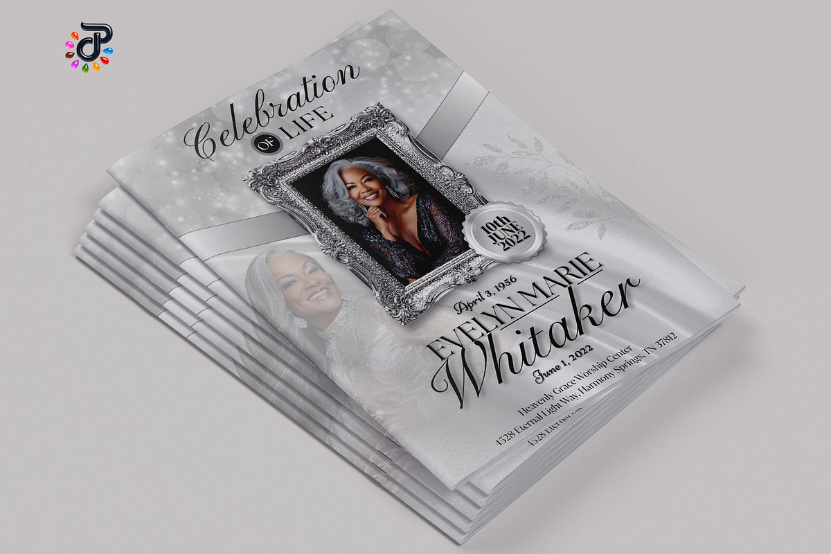 Elegant Canva Obituary Template, a Brochure Template by Protech Design ENT (Photo 3 of 9)