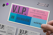 Metro Style Vip Pass Template, a Card Template by Tzochko (Thumbnail 2 of 5)