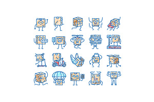 cardboard character box package, an Object Illustration by pikepicture