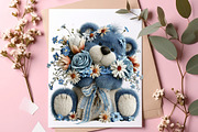 Whimsical Blue Teddy Bear Clipart, a Transportation Illustration by SinaCreation (Thumbnail 6 of 9)