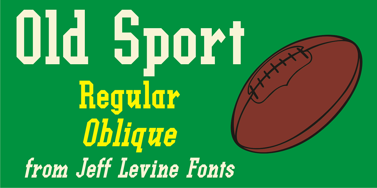 Old Sport JNL, a Slab Serif Font by Jeff Levine Fonts