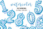 Watercolor Blue Birthday Party PNG, an Object Illustration by PatternPalette (Thumbnail 3 of 6)