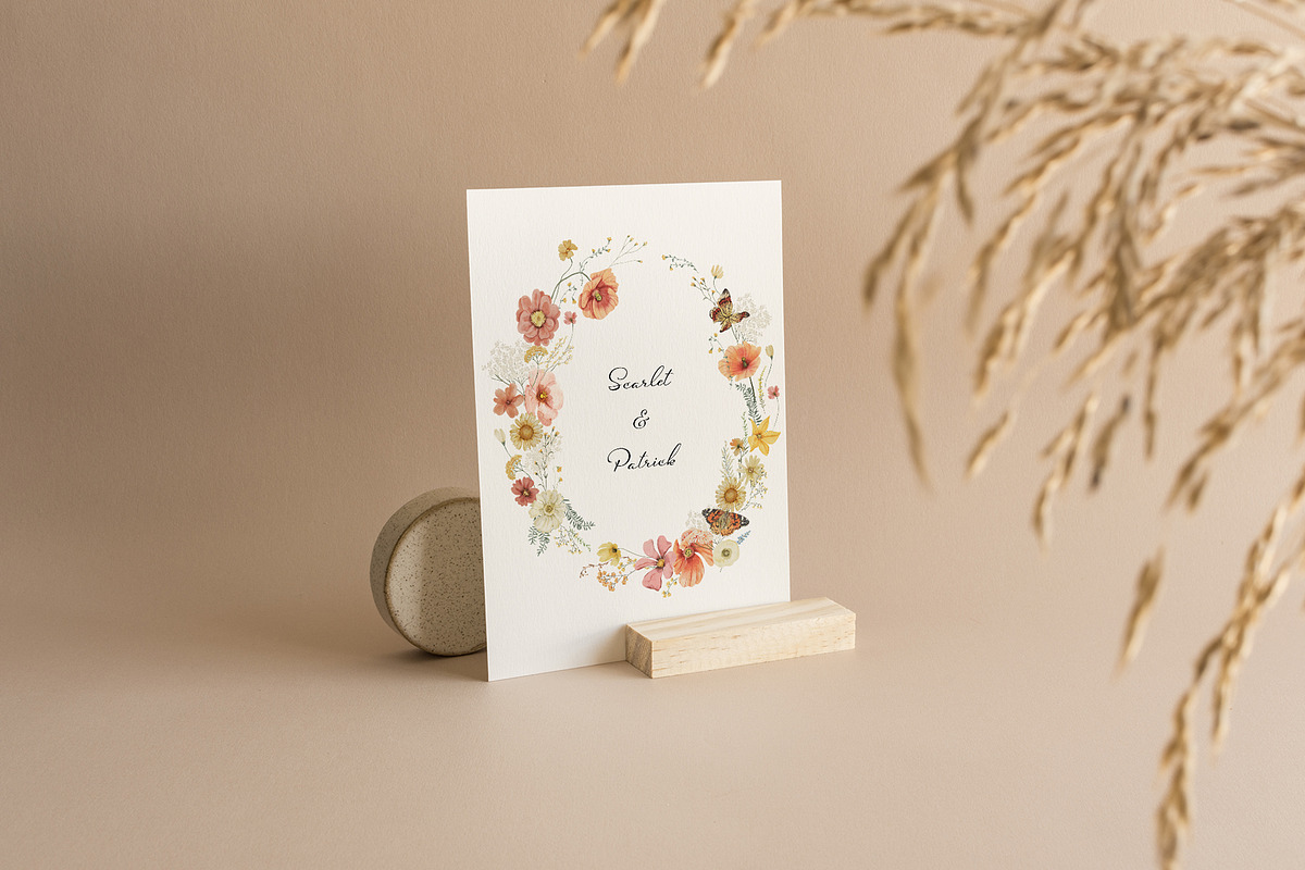 Sunset Wildflowers Delicate Flora, a Decorative Illustration by SunnyAfternoons (Photo 7 of 15)