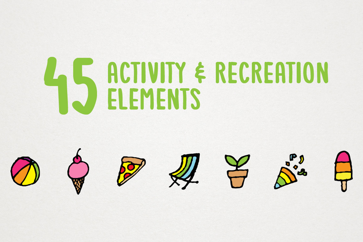 Activity & Recreation Icons Clipart, an Icon by Lemonade Pixel (Photo 3 of 7)