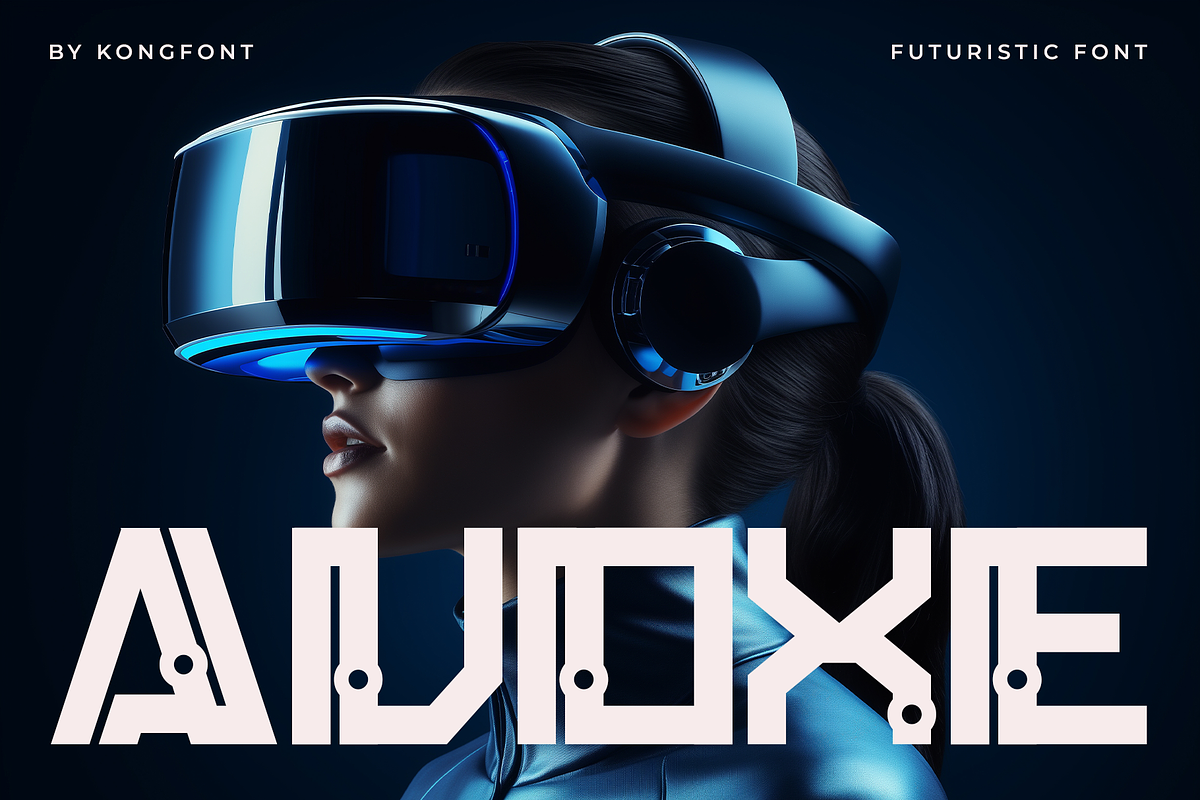 Avoxe – Futuristic Display Font, a Sans Serif Font by overlaytemplates (Photo 1 of 5)