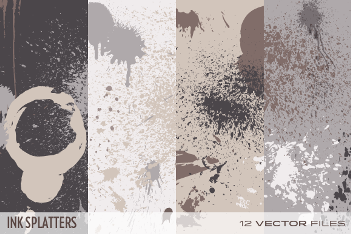 Ink Splatters vectors, a Texture Illustration by LuOtero (Photo 2 of 4)