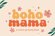 Boho Mama - Retro Groovy Font, a Sans Serif Font by Keithzo (Thumbnail 1 of 5)