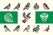 Birds Silhouette Icon Set, a Solid Icon by Creative Stall (Thumbnail 6 of 9)