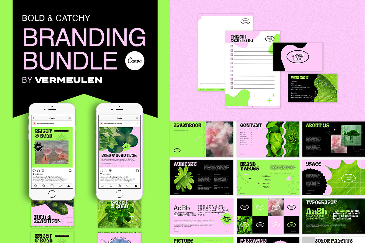 Branding Bundle Kit CANVA Bold, a Branding & Logo Template by Vermeulen Design Studio (Photo 1 of 6)