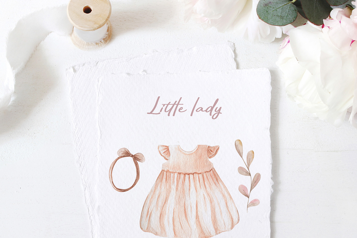 Baby Watercolor Clip Arts, a Decorative Illustration by ViolettaKh (Photo 5 of 10)