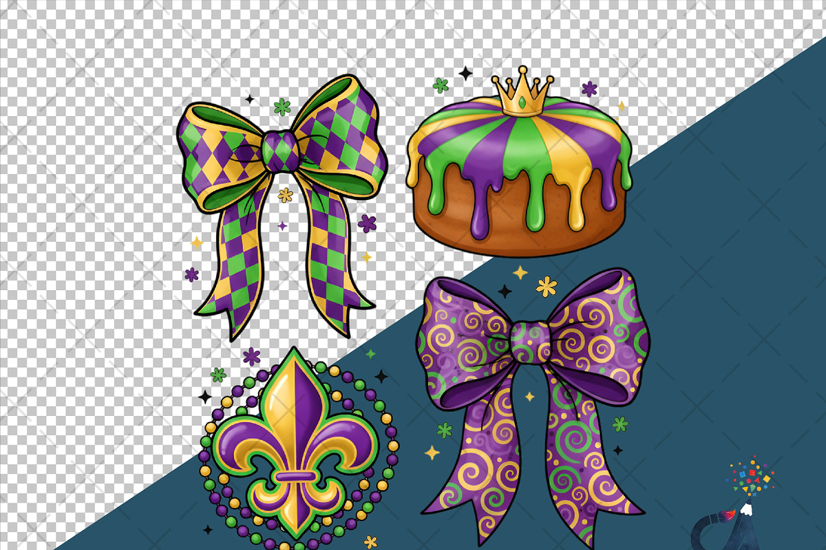 Mardi Gras Coquette PNG, an Illustration by Creative Art (Photo 6 of 6)