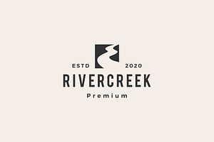 River Creek Hipster Vintage Logo