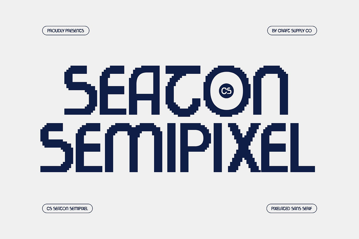 CS Seaton Semipixel, a Sans Serif Font by Craft Supply Co. (Photo 1 of 8)