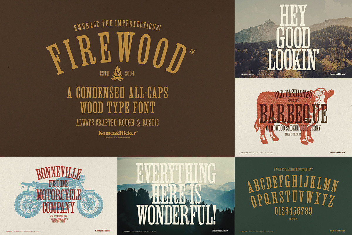 The Complete Rustic Fonts Collection, a Sans Serif Font by Komet & Flicker (Photo 4 of 18)