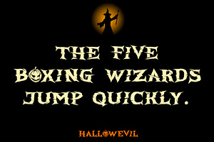 HALLOWEVIL FONT