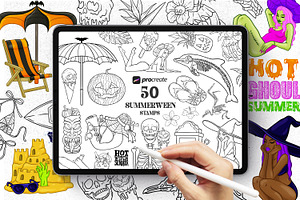 SUMMERWEEN Procreate stamps