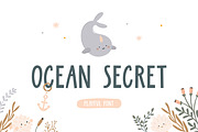 Ocean Secret | Playful font, a Sans Serif Font by JuliaVolkova (Thumbnail 1 of 9)