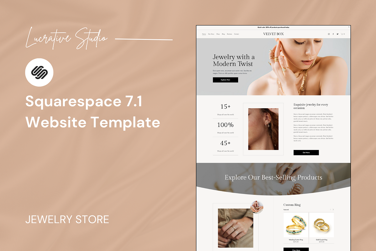 Jewelry Squarespace Website Template