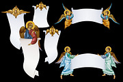 Archangels with rolls of parchment, an Illustration by Julia_Raketic (Thumbnail 3 of 3)