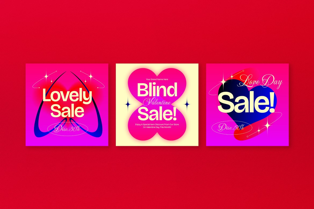 Pink Bold Valentine Sale Banner, an UI Kit Template by graphicook (Photo 4 of 4)