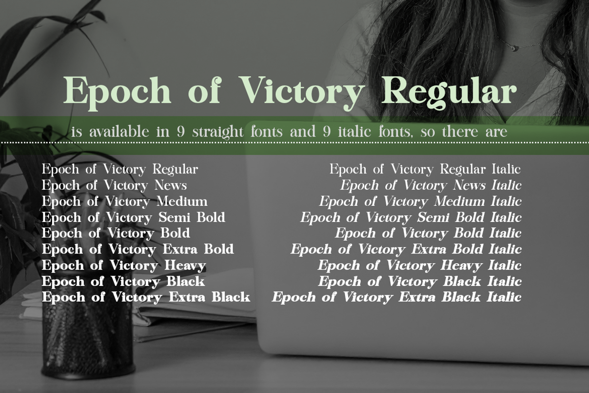 Epoch of Victory, a Serif Font by groens (Photo 6 of 7)
