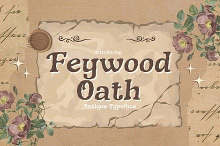 Feywood Oath - Antique Typeface, a Handwritten Font by HipFonts