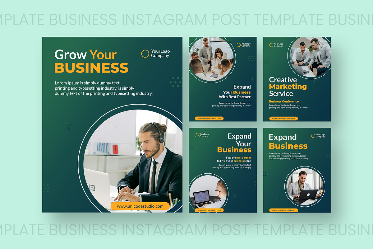 Corporate Instagram Post Template, a Social Media Template by UnicodeID (Photo 2 of 4)